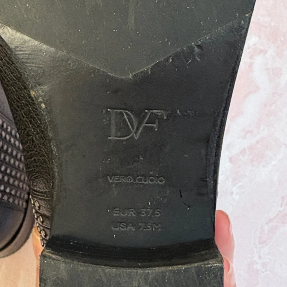 Diane Von Furstenberg Studded Black Leather Ankle Boots 7.5